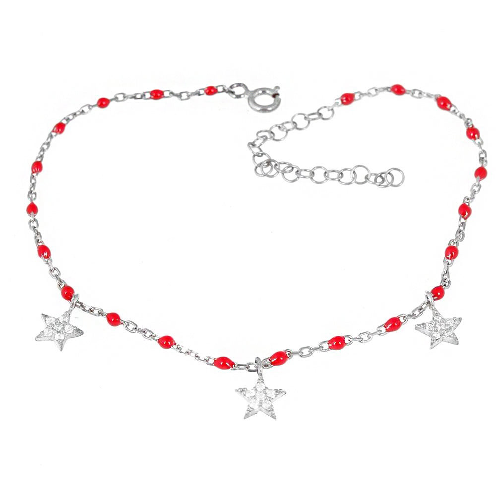 Star Silver Anklet Sb1979