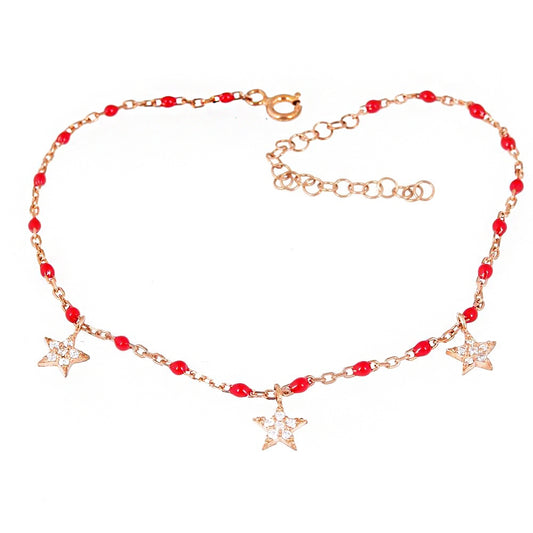 Star Silver Anklet Sb1979