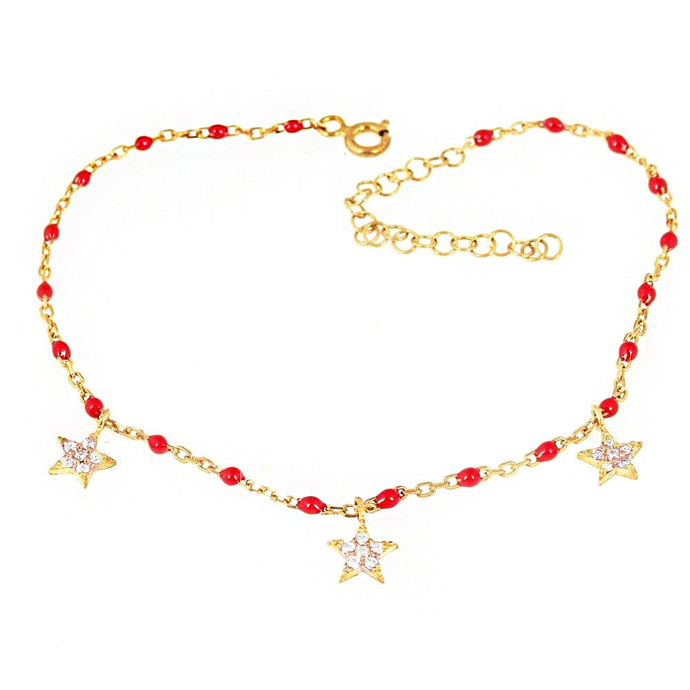 Star Silver Anklet Sb1979