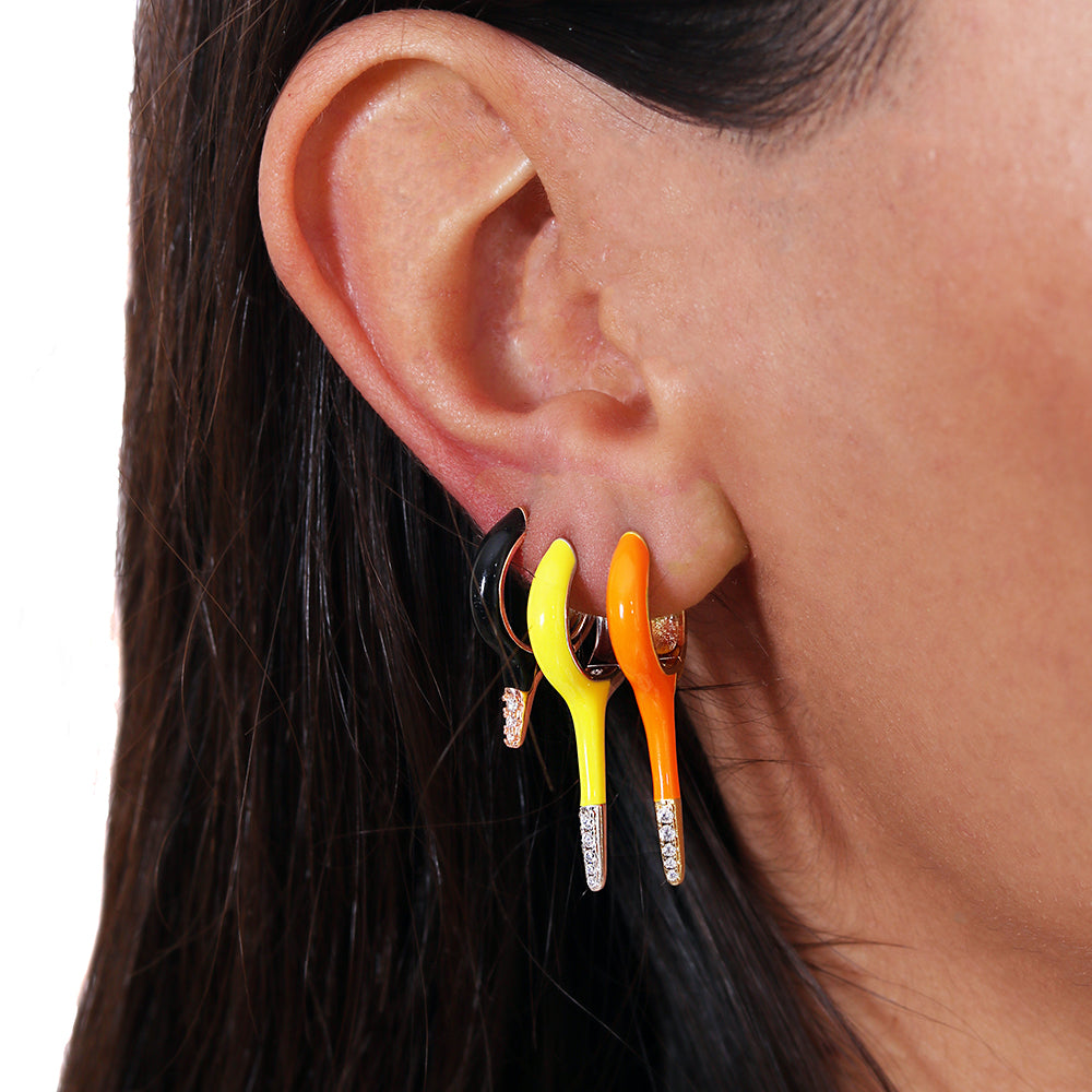 Neon Silver Earrings Sb1992