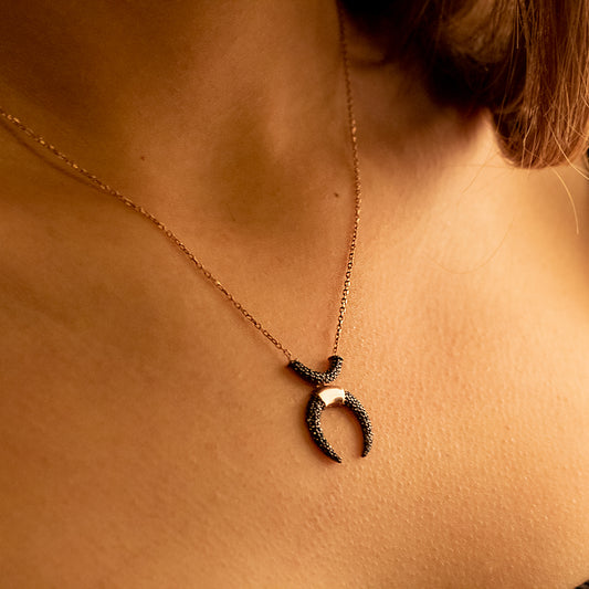 Crescent Silver Necklace SB202