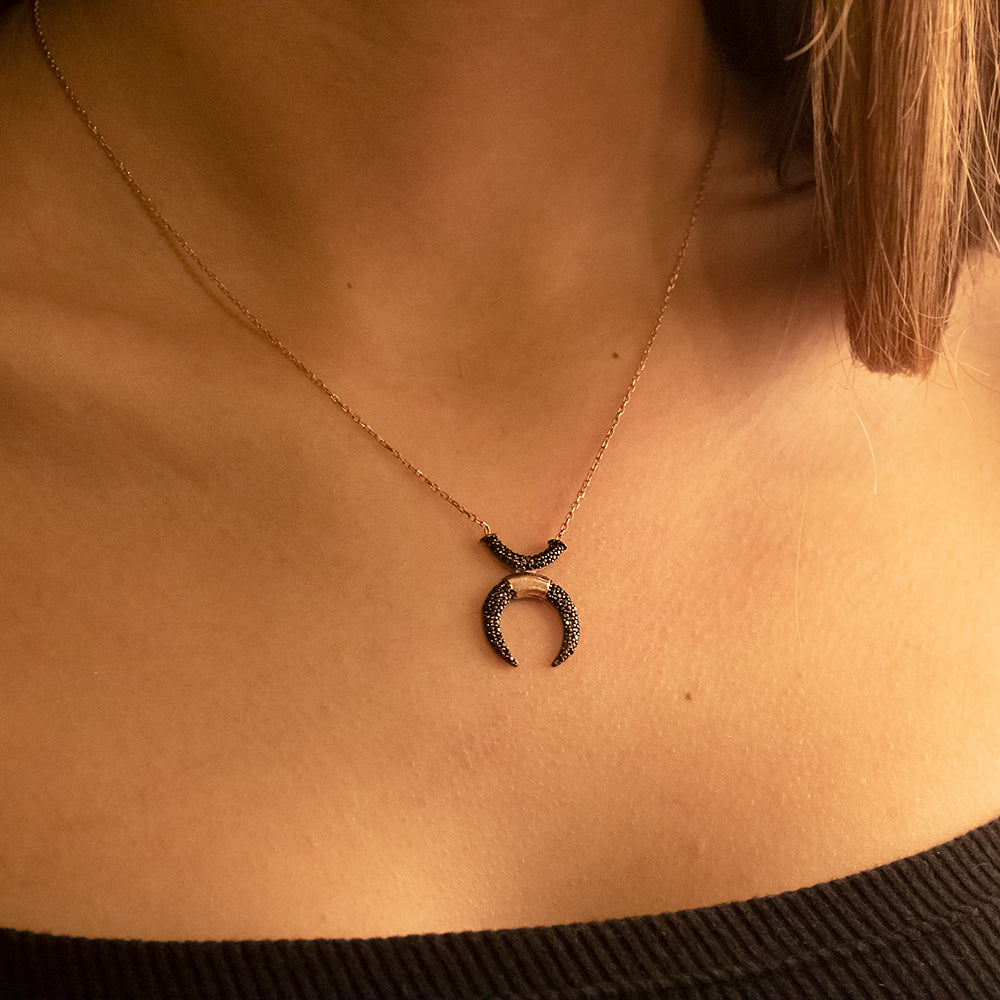 Crescent Silver Necklace SB202