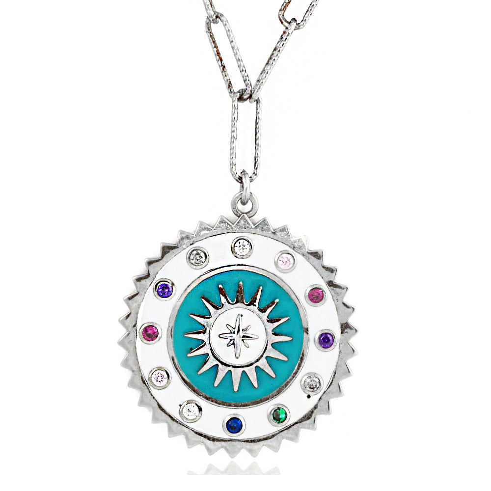 Medallion Silver Necklace Sb2070