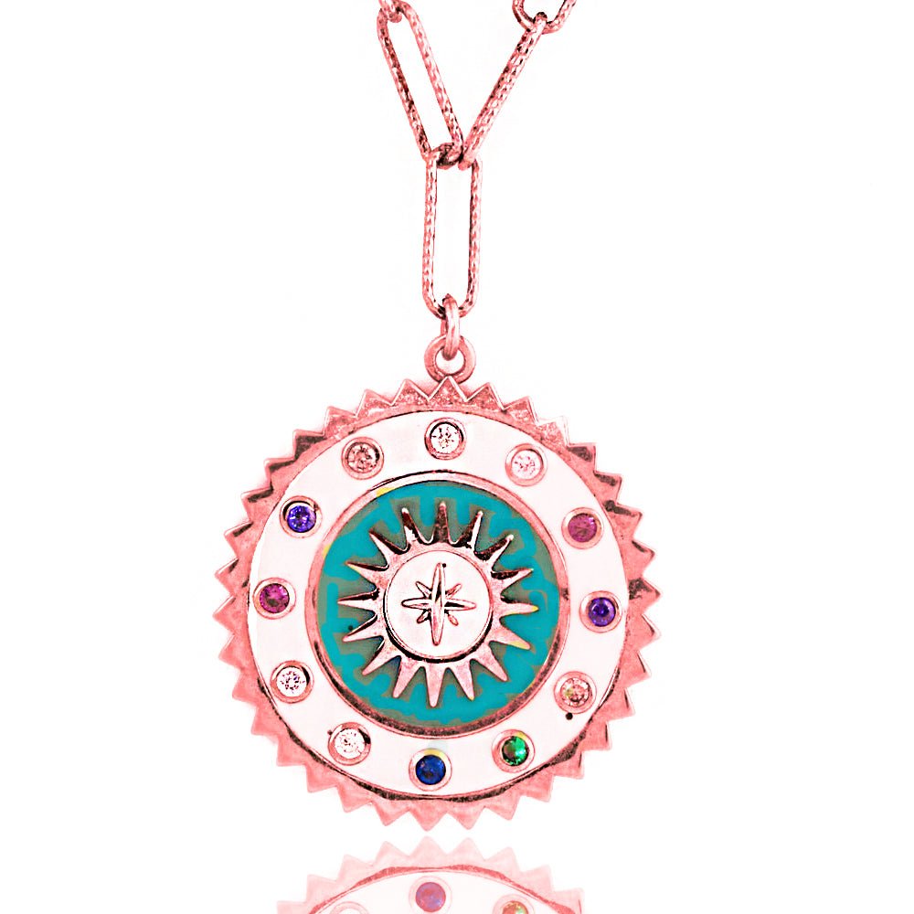 Medallion Silver Necklace Sb2070