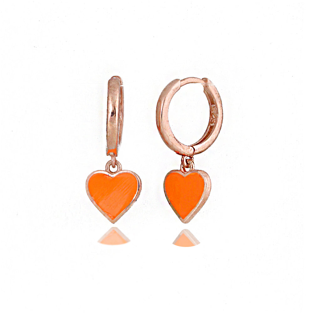 Heart Neon Silver Earrings Sb2083