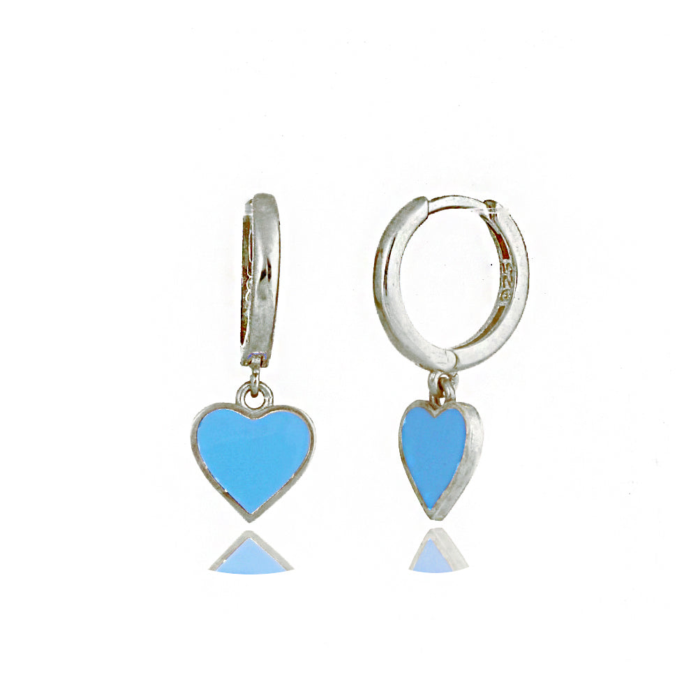 Heart Neon Silver Earrings Sb2084