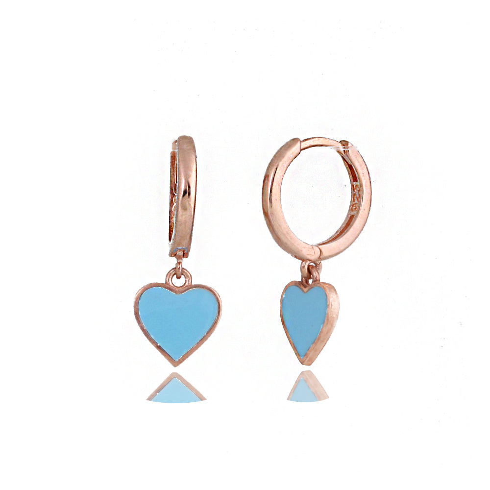 Heart Neon Silver Earrings Sb2084