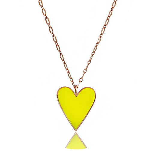 Heart Neon Silver Necklace Sb2087