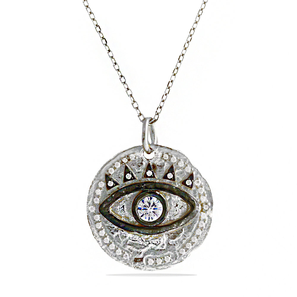 Locket Eye Silver Necklace Sb2160