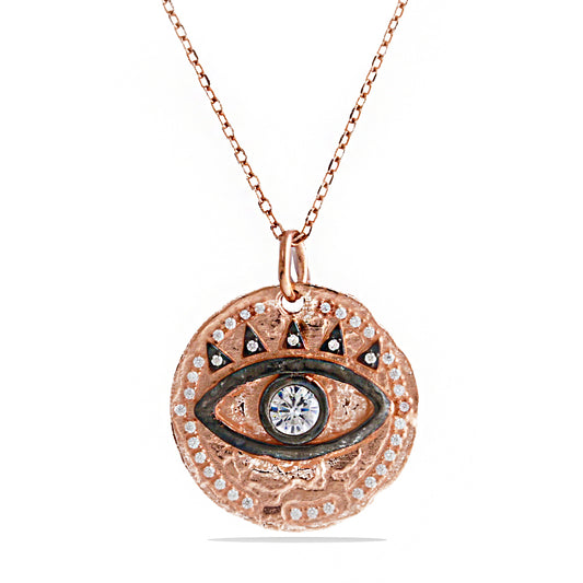 Locket Eye Silver Necklace Sb2160