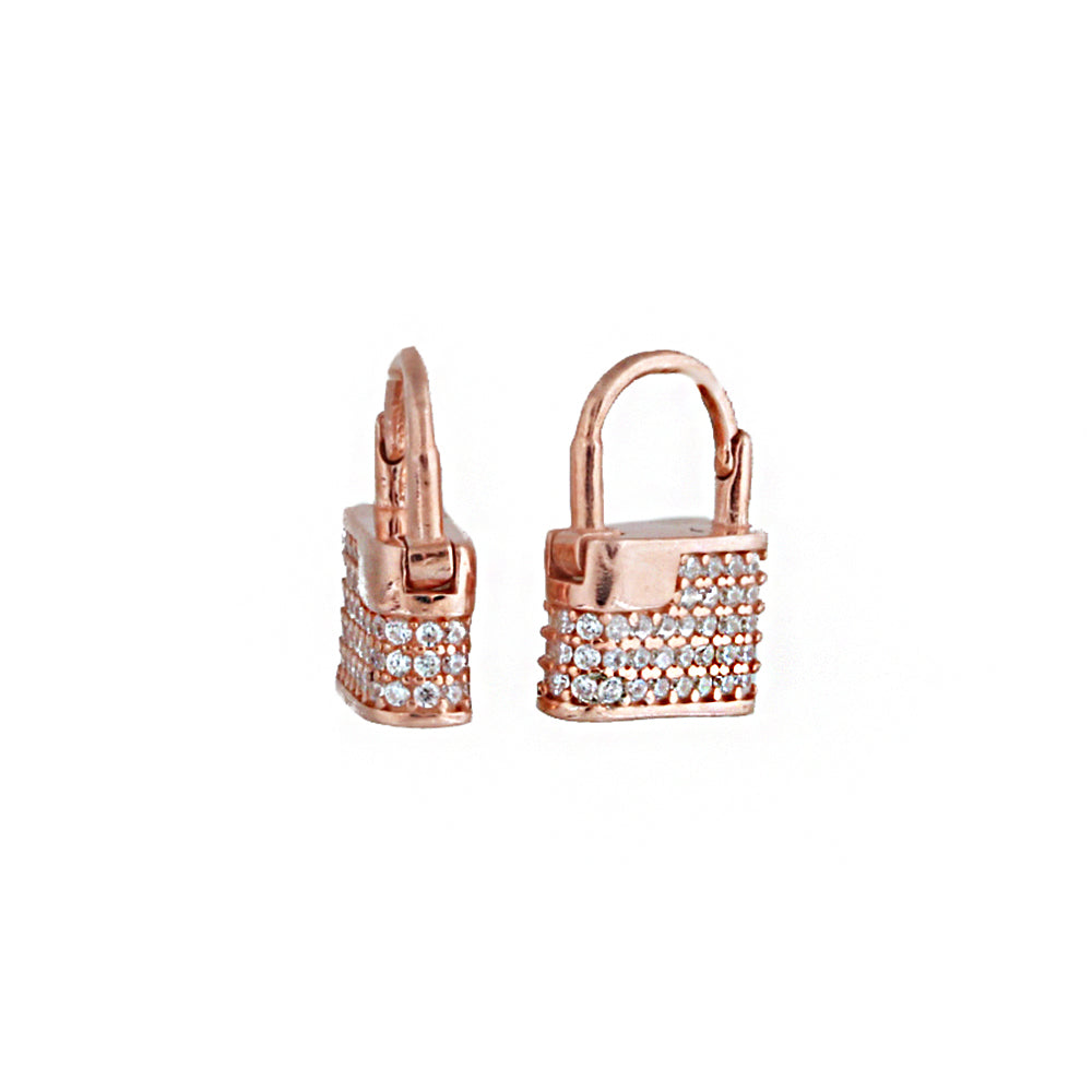 Lock Silver Earring MSKP2279