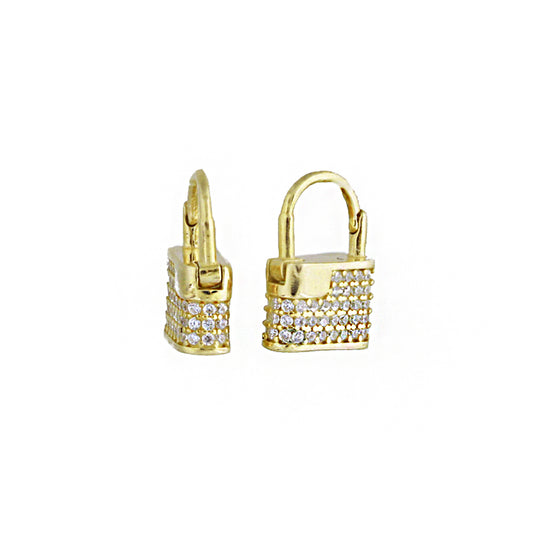 Lock Silver Earring MSKP2279