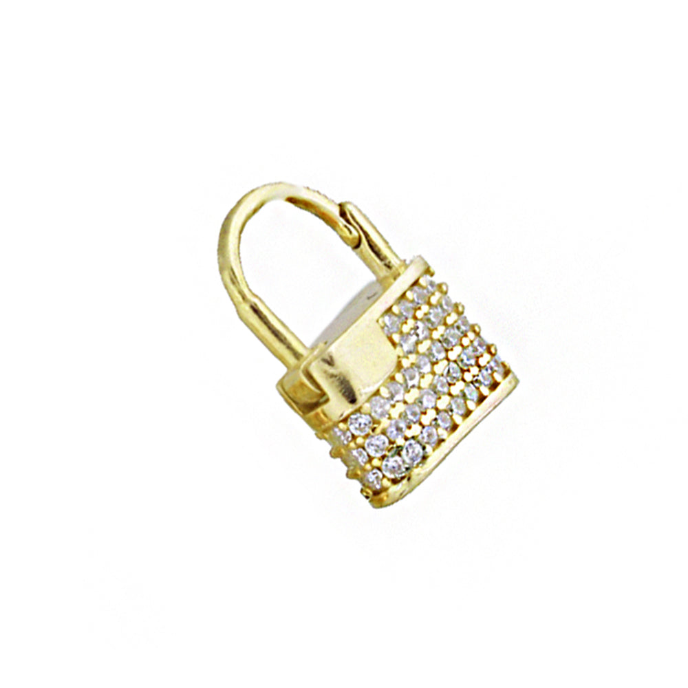 Lock Silver Earring MSKP2279