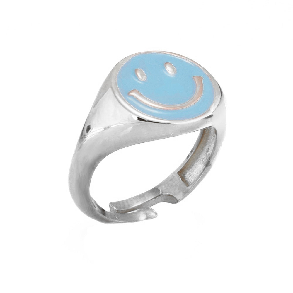 Smile Silver Ring Big Ms2398