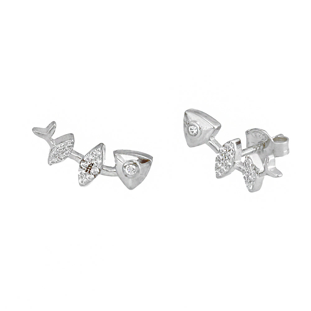 Fish Silver Earrings Ms2490