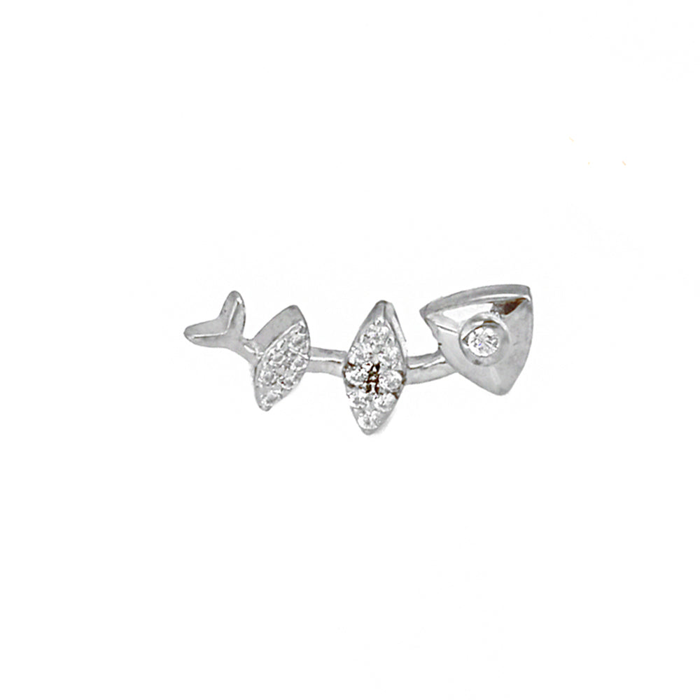 Fish Silver Earrings Ms2490