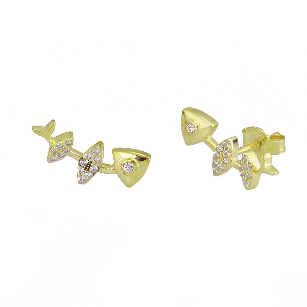 Fish Silver Earrings Ms2490