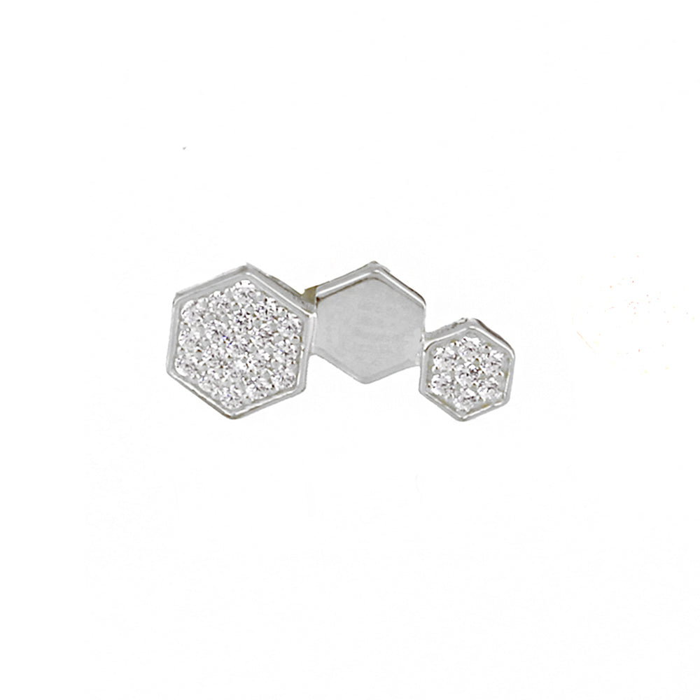 Honeycomb Silver Earrings Ms2492