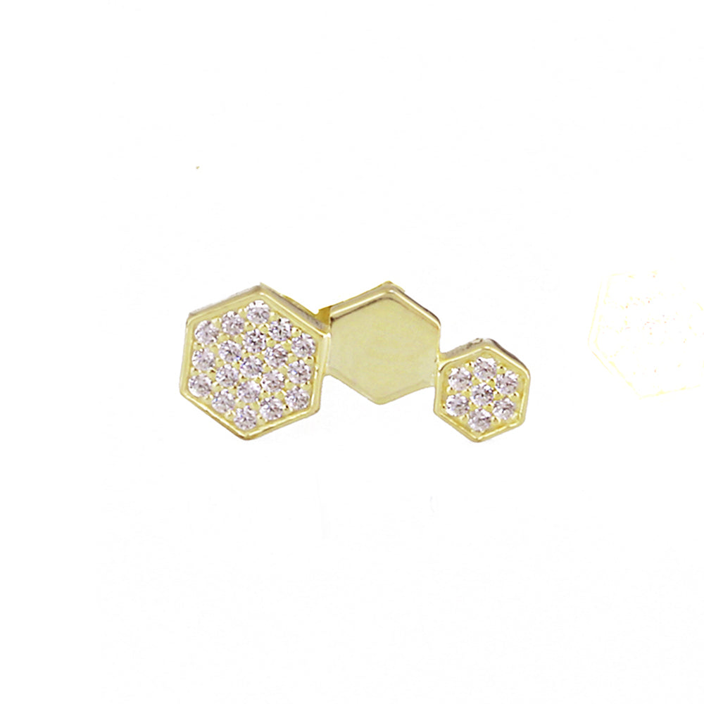 Honeycomb Silver Earrings Ms2492