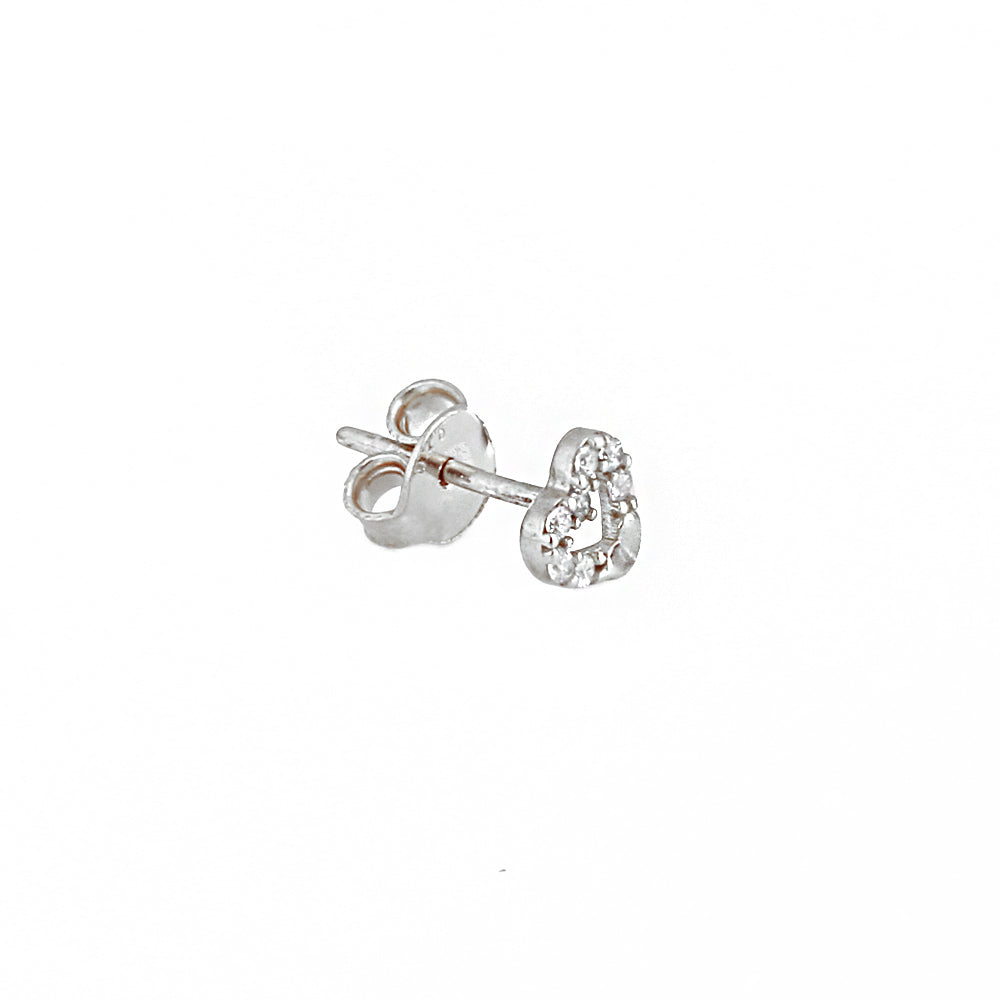 Heart Silver Earrings Ms2498