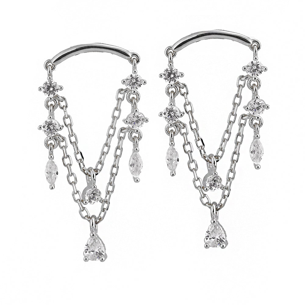 Dangle Italian Silver Earrings Ms2544