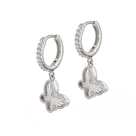 Butterfly Italian Silver Earrings Ms2570