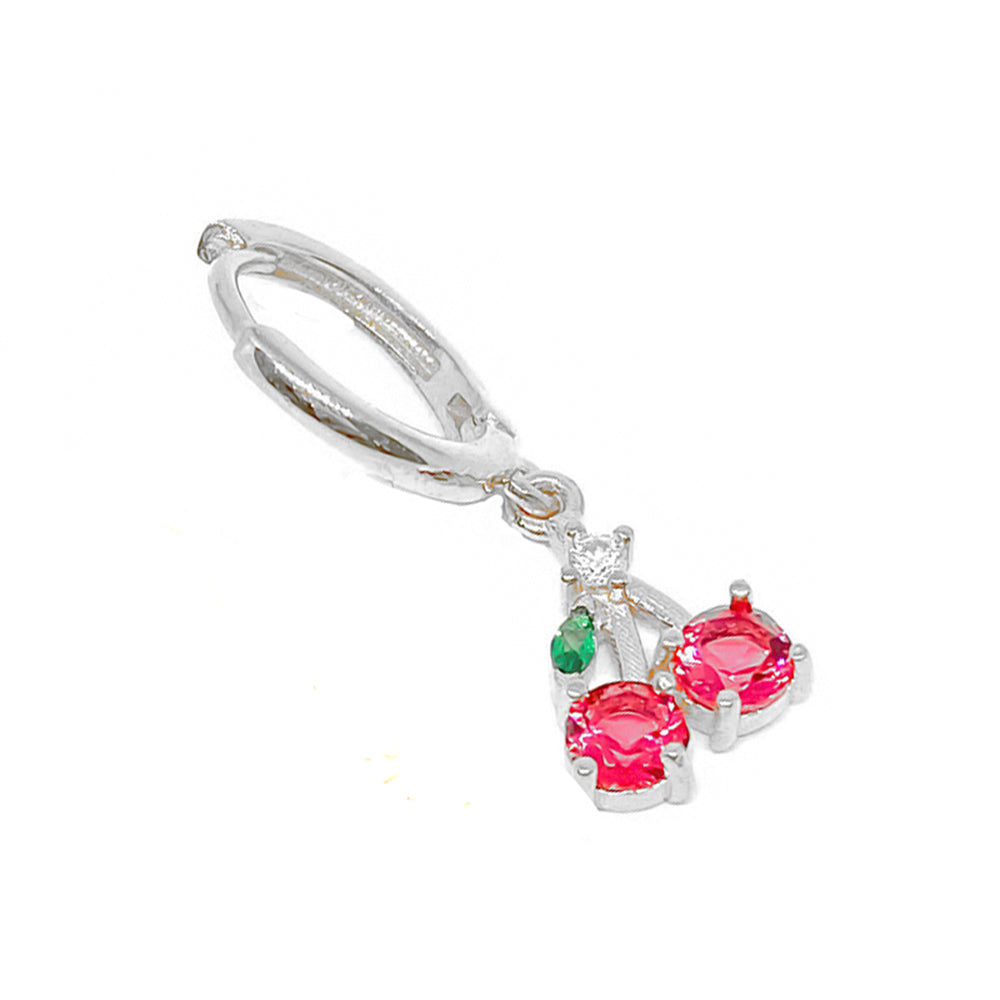 Cherry Silver Earrings Ms2582