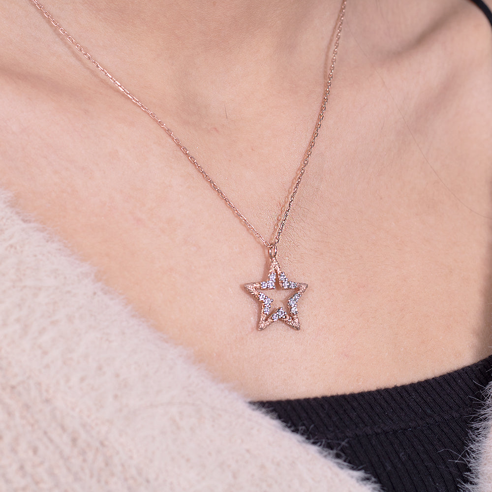 Star Silver Necklace Ms2694