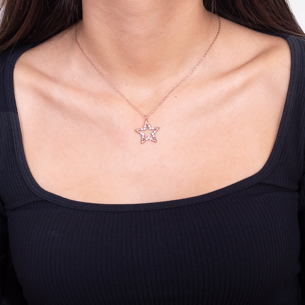 Star Silver Necklace Ms2694