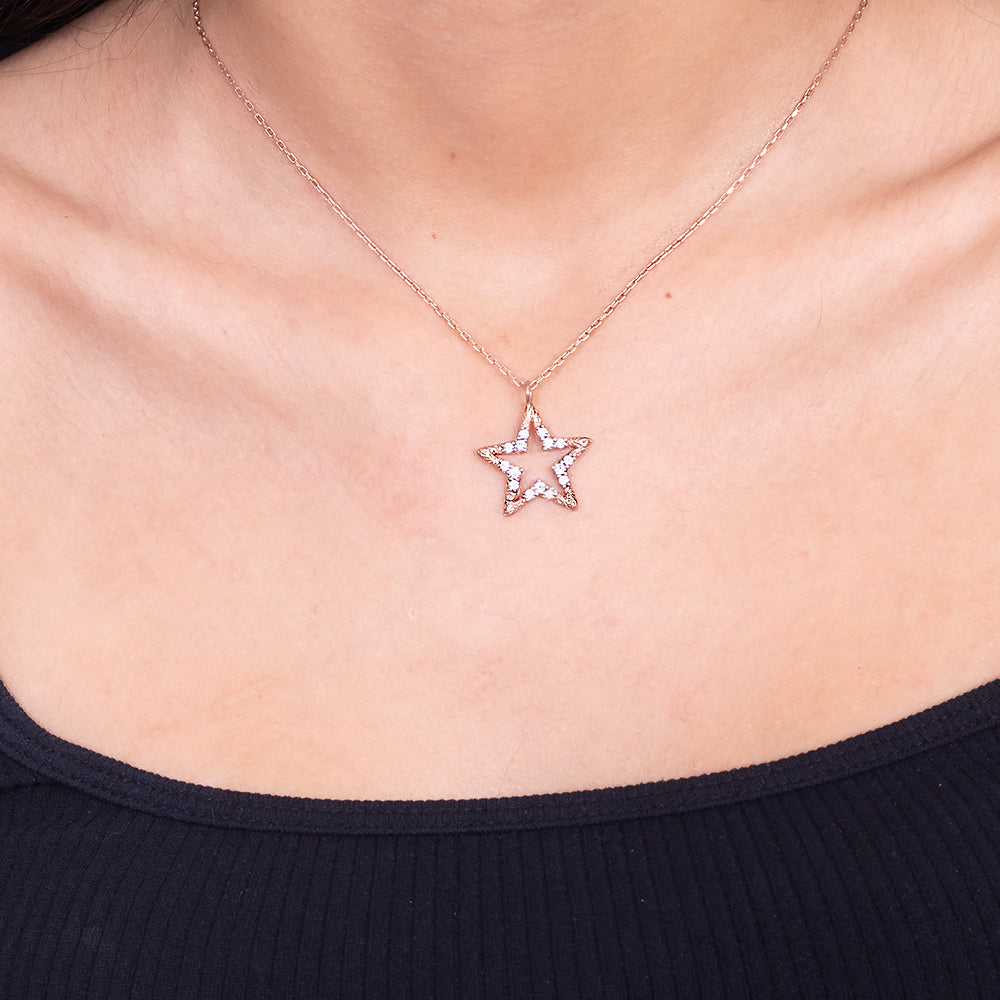 Star Silver Necklace Ms2694