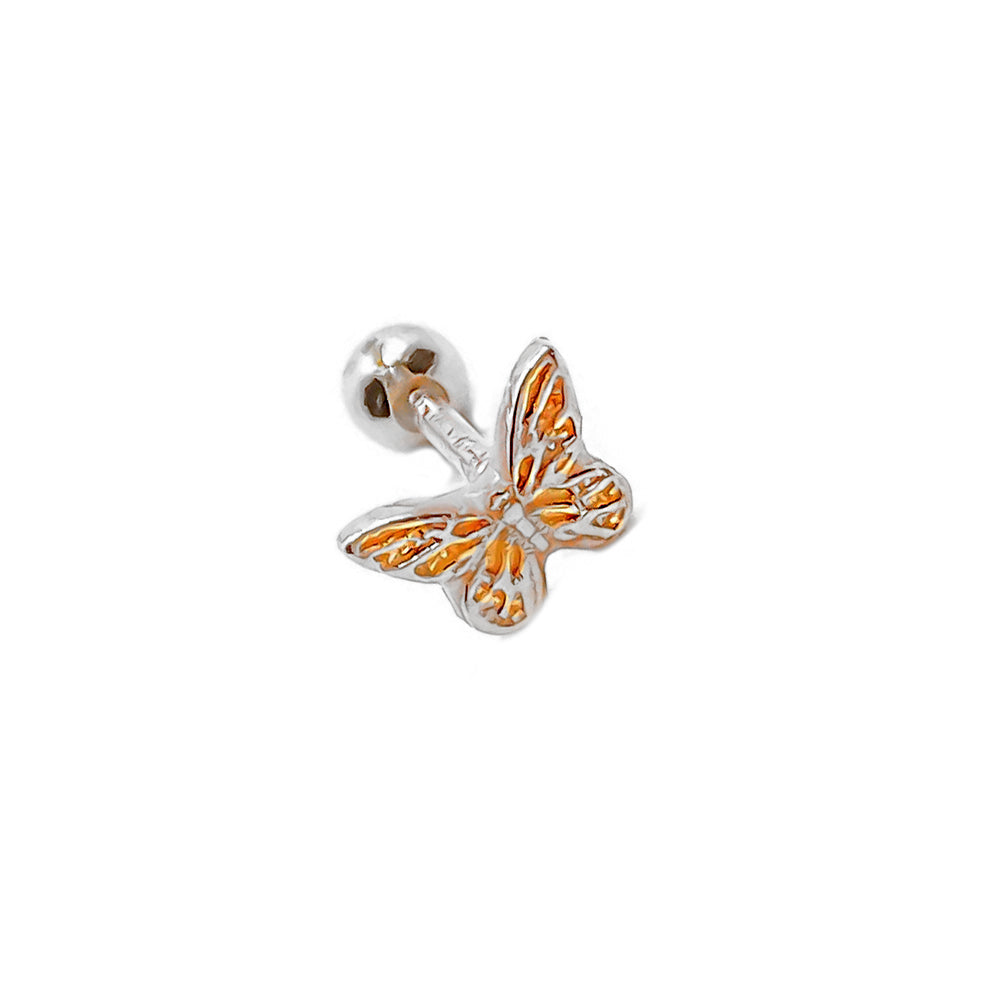 Butterfly Silver Piercing Earrings Ms2729