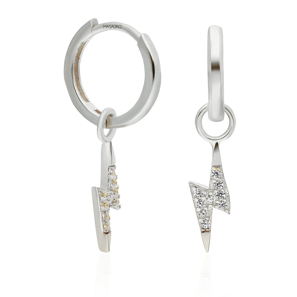 Lightning Silver Earring Ms2738