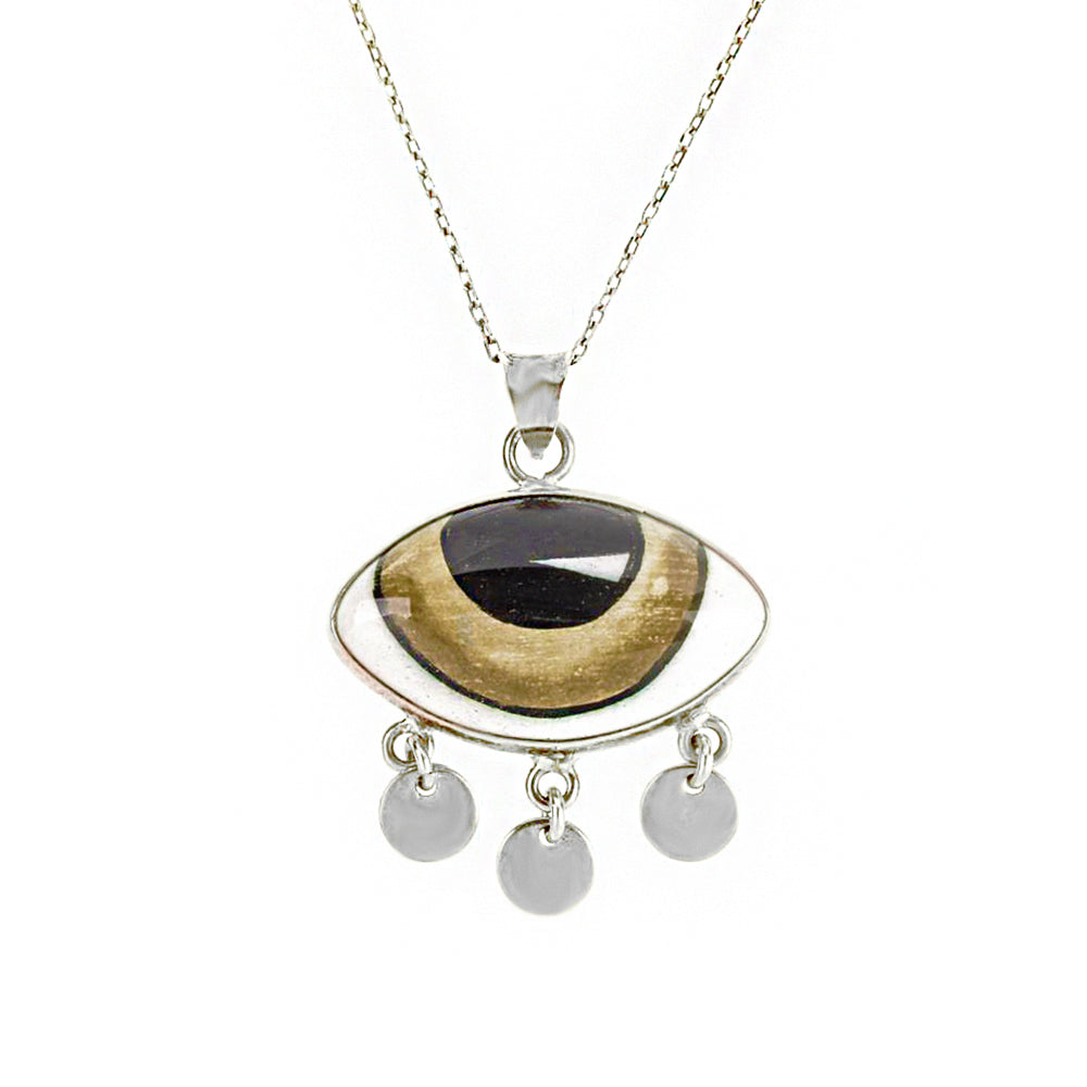 Eye Scale Silver Necklace SB373