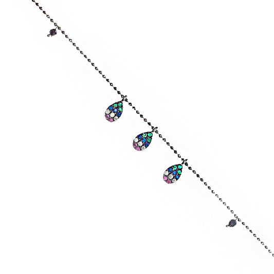 Colorful Silver Anklet SB415