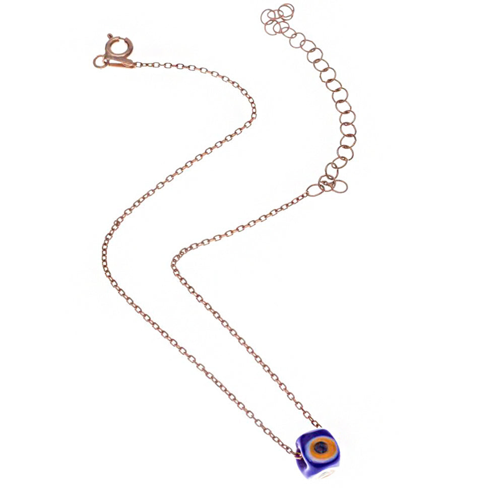 Evil Eye Bead Silver Anklet SB417