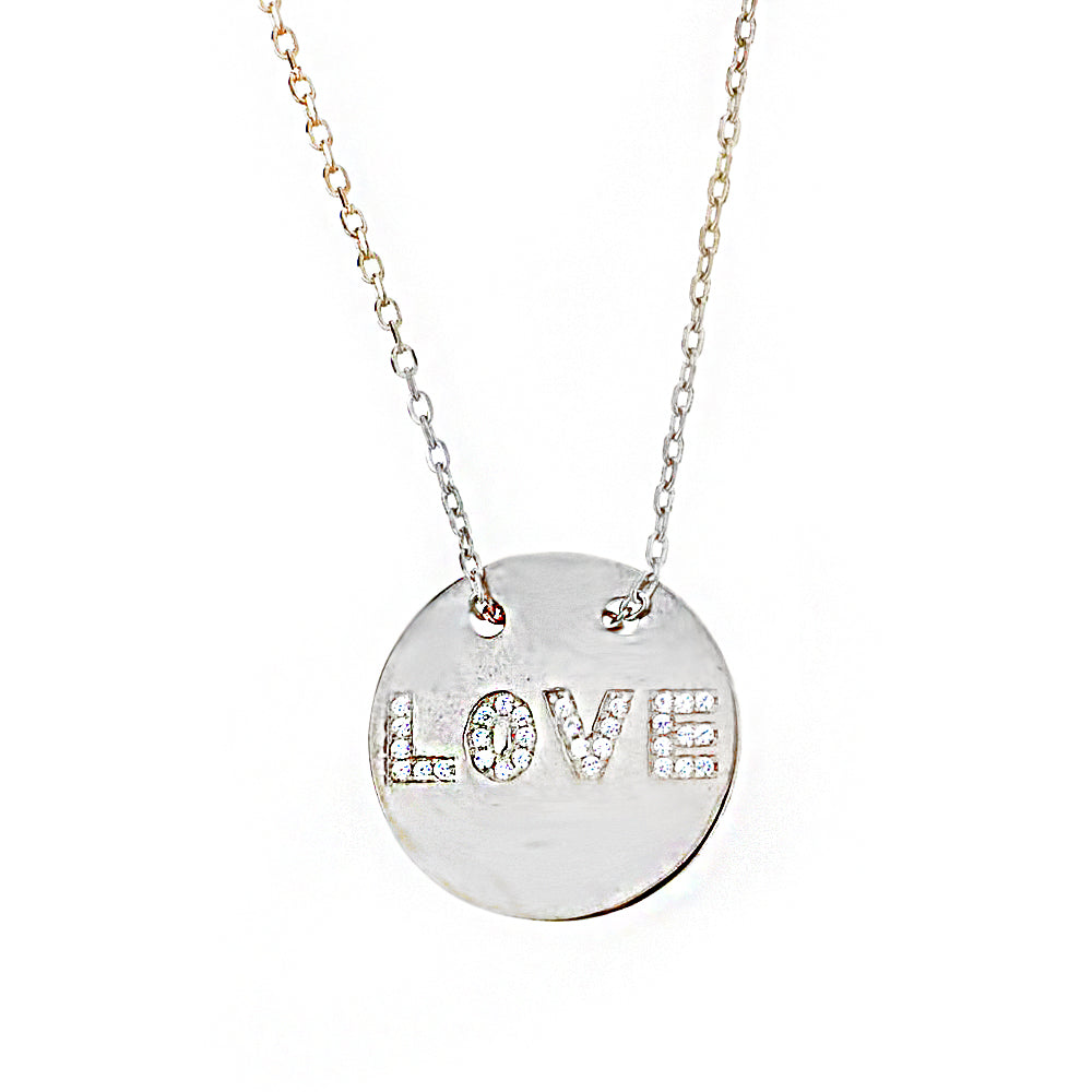 Love Silver Necklace SB496