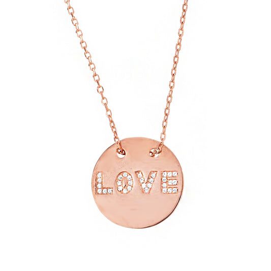 Love Silver Necklace SB496