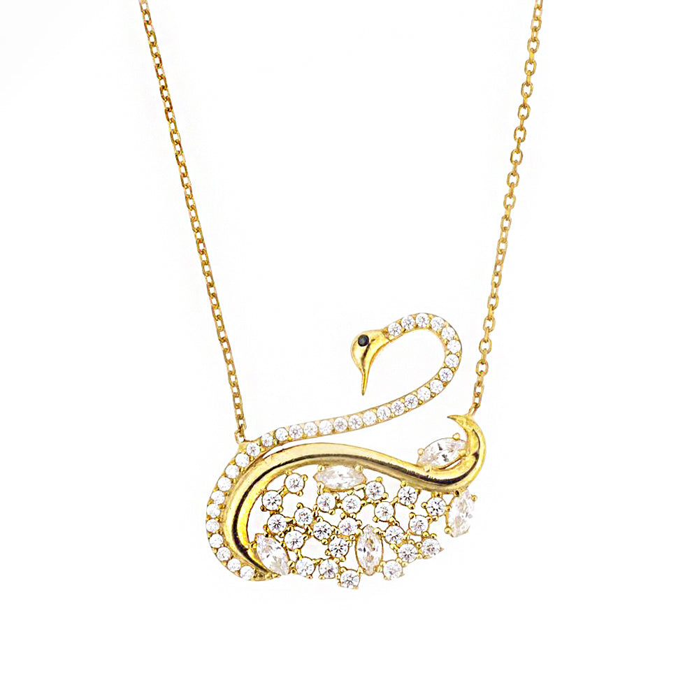 Swan Silver Necklace SB505