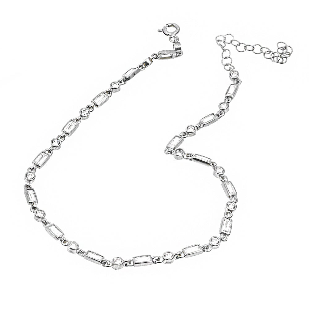 Stone Silver Anklet SB612