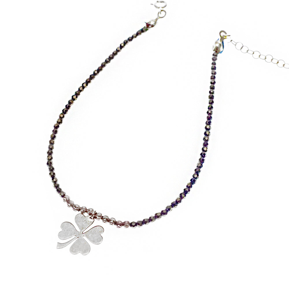 Clover Silver Anklet SB695