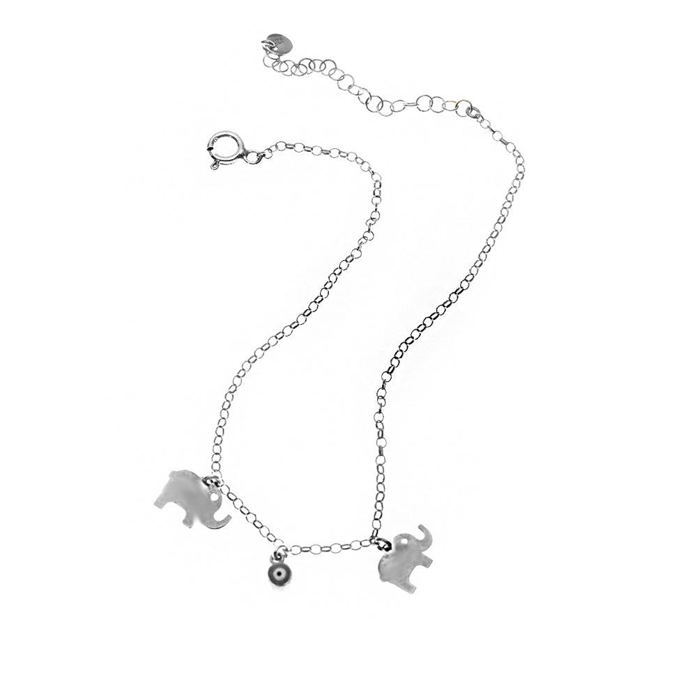 Elephant Silver Anklet SB701