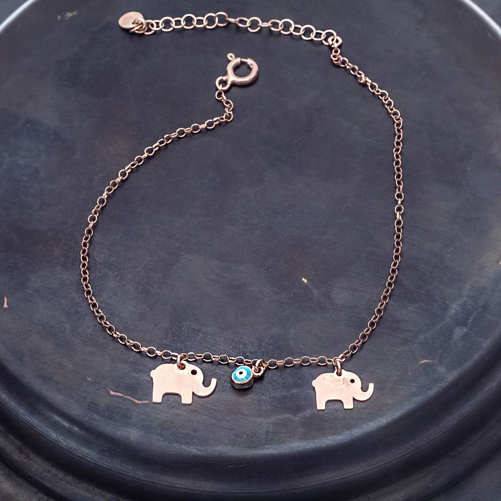 Elephant Silver Anklet SB701